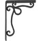 Ekena Millwork Orleans Wrought Iron Bracket, (Single center brace), Powder Coated Black 1 1/2"W x 7 1/2"D x 10"H BKTM01X07X10SOL - alternate 5